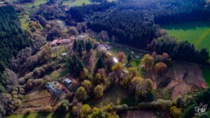 vue aérienne du Domaine, automne 2017